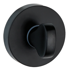 Elegancki czarny szyld WC okrągły – trwałość i styl dla Twoich drzwi!