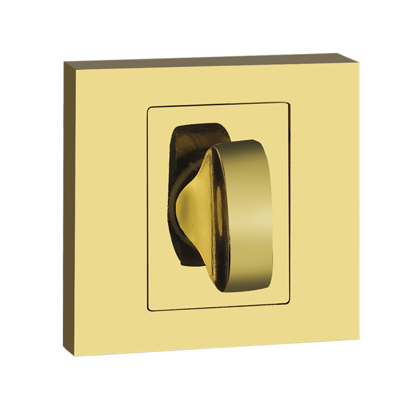 Złoty Szyld do Drzwi WC, Elegancki, Montaż Imbus, 55x55 mm