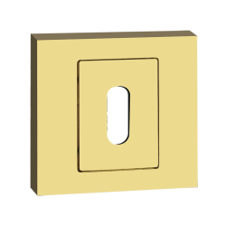 Kwadratowa Rozeta Złota - Luksusowy Akcent do Drzwi Wewnętrznych z Kluczem