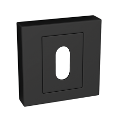 Nowoczesna Czarna Kwadratowa Roseta do Drzwi - Elegancja i Bezpieczeństwo w Jednym!