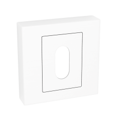 Kwadratowy Szyld Wewnętrzny Elegance – Nowoczesne Białe Wykończenie 55x55 mm