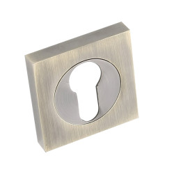 Elegancki Kwadratowy Szyld z Patyną - Trwała Rozeta do Drzwi, 50x50 mm, Aluminiowa Kolekcja