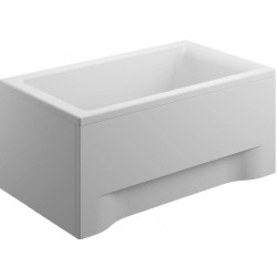 Polimat wanna prostokątna Classic 150x70 z białą obudową, syfonem i nóżkami