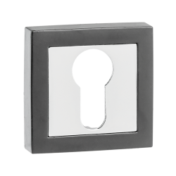 Elegancki Szyld LK2 502B: Kwadratowy Grafit/Chrom - Perfekcja Dla Twoich Drzwi!