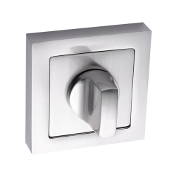 Elegancka kwadratowa rozeta WC, satynowa, szybki montaż, doskonała do wnętrz!