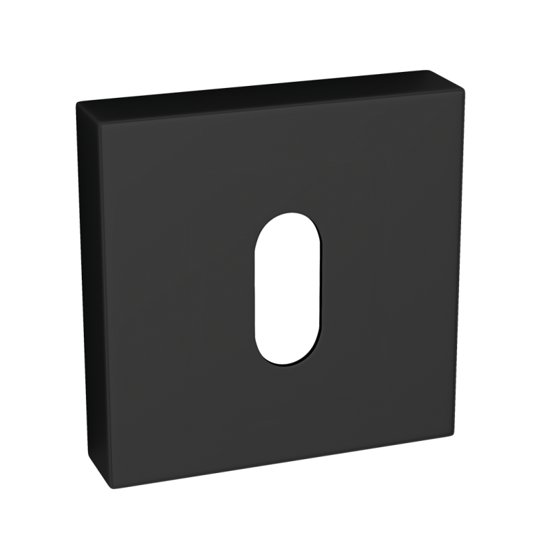 Czarny Szyld Kwadratowy z Kluczem - Stylowe Zabezpieczenie dla Twoich Drzwi Wewnętrznych