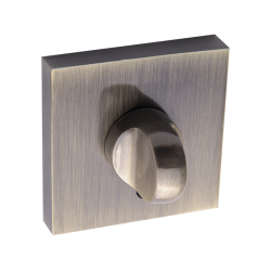 Kwadratowa Patynowana Rozeta WC - Kompletny Zestaw Montażowy, Elegancja i Trwałość!