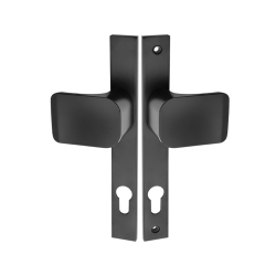 MAGNAT Czarne Uchwyty Bramowe — Aluminium-Stal, Wyjątkowa Trwałość do Drzwi Zewnętrznych