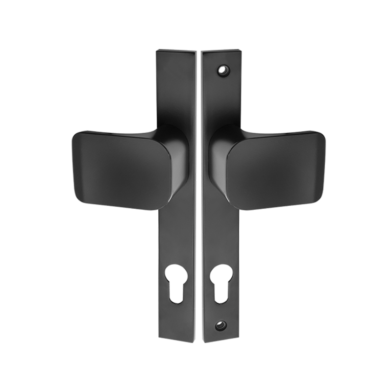 MAGNAT Czarne Uchwyty Bramowe — Aluminium-Stal, Wyjątkowa Trwałość do Drzwi Zewnętrznych