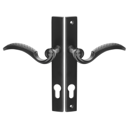 Klamka Baron Classic Czarna z Aluminium i Stali do Zewnętrznych Drzwi, Nowoczesna Elegancja