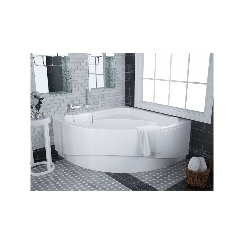 Polimat Standart Wanna 150x150 Akrylowa z białą obudową w zestawie z syfonem i nóżkami + Antybakteryjna Powłoka