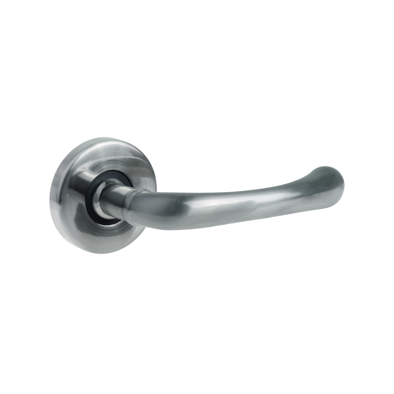 Stylowa Klamka Satynowa z Rozetą - Ekonomiczne Rozwiązanie dla Twoich Drzwi Wewnętrznych