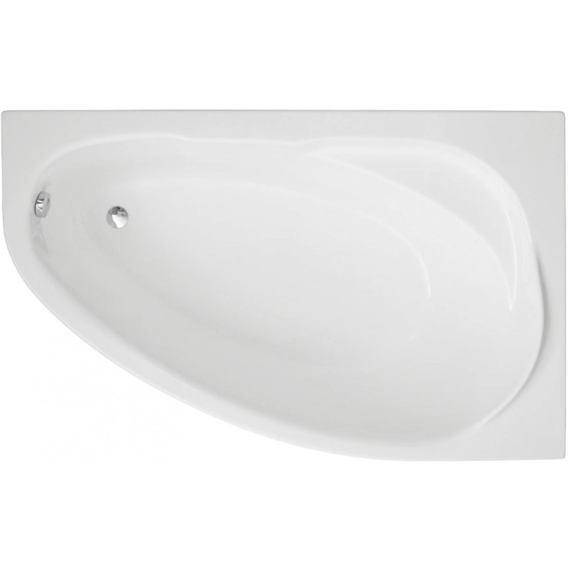 Polimat Marea Wanna Narożna 160x100 Prawa Biała z Syfonem