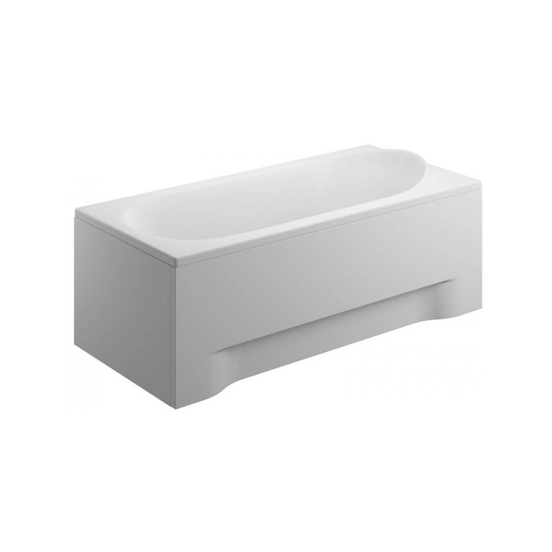 Polimat Medium Wanna 190x80 Akrylowa z białą obudową w zestawie z syfonem i nóżkami Odporna na zarysowania