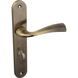 Klamka Malta Patyna WC, Classic 38-45mm, Kompletny Zestaw Montażowy