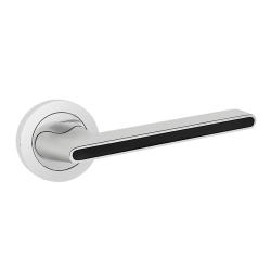 Klasyczna Klamka Premium Elika - Stylowy Chrom/Czarny Design do Drzwi Wewnątrzlokalowych