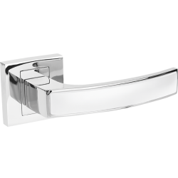 SAVIO Chromowana Elegancja - Premium Klamka do Drzwi Wewnętrznych z Osłoną Maskującą