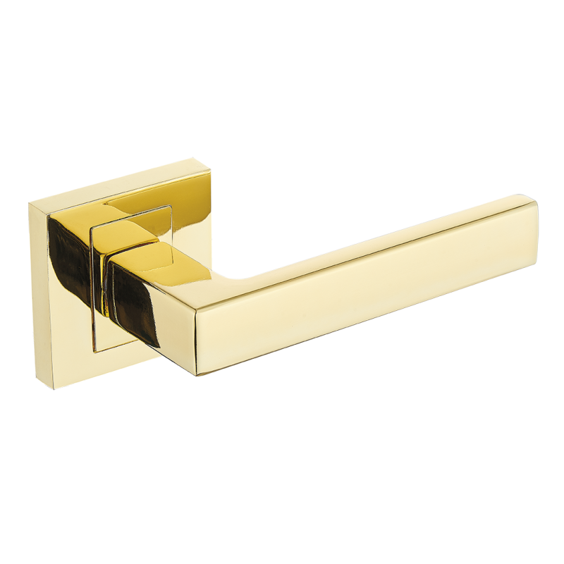 Klamka Premium QUBIK II – Złoty Blask i Elegancja do Twoich Drzwi Wewnętrznych