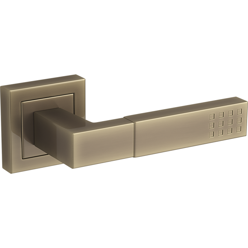 Elegancka Klamka PRIMA w Patynie na Rozecie - Drzwi Premium 38-45 mm