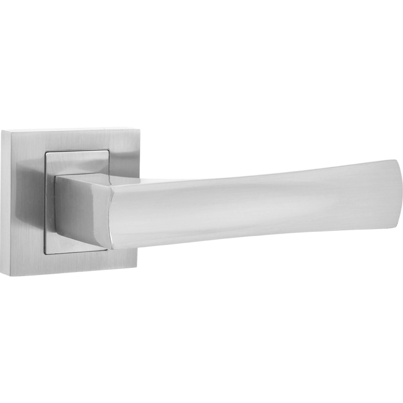 Elegancka klamka satynowa NERO na rozecie - do stylowych wnętrz