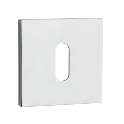 Kwadratowy Szyld Chromowany z Kluczem - Elegancki Design do Drzwi Wewnętrznych