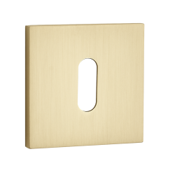 Elegancka Rozeta Kwadratowa na Klucz Złote Szczotkowane - Idealna do Drzwi Wewnętrznych