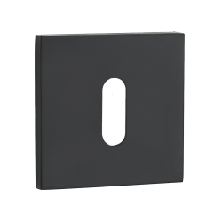 Elegancki Szyld Aluminiowy na Klucz z Kwadratową Nakładką - Czarne Wykończenie 53x53 mm