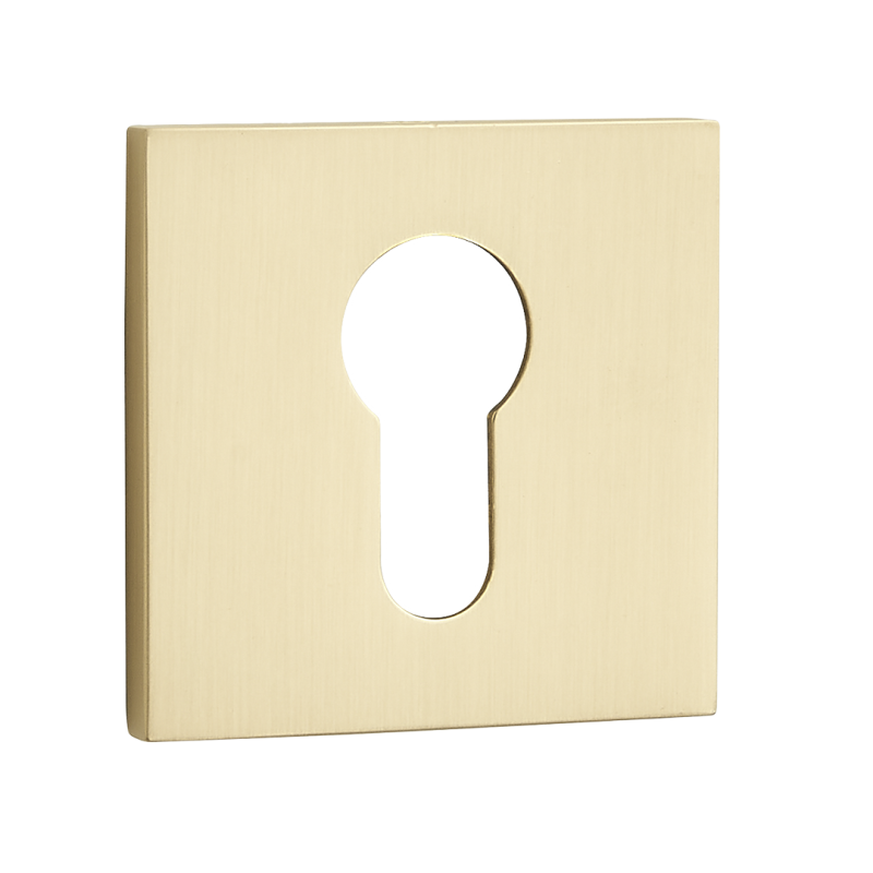 Kwadratowy Szyld Premium Gold – Elegancka Osłona z Wkładką do Drzwi Wewnętrznych