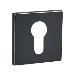 Elegancki Szyld Kwadratowy Wkładka Czarno-Złoty 53x53 Szyk i Bezpieczeństwo