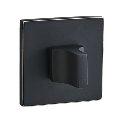 Kwadratowy Szyld WC w Eleganckim Złoto-Czarnym Wykończeniu - Styl i Funkcjonalność w Jednym