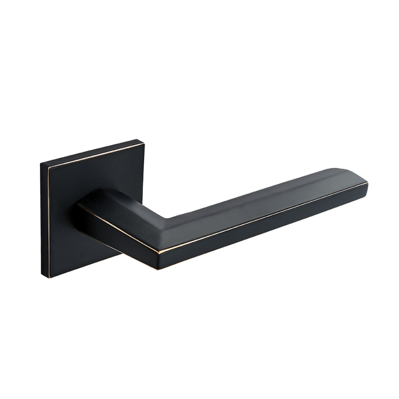 Klasyczna klamka LIBIA - Czarne i złote wykończenie dla eleganckich wnętrz