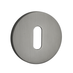 Elegancki okrągły szyld grafitowy z kluczem - idealny do drzwi wewnętrznych