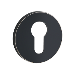 Elegancki szyld z rozetą na wkładkę, czarno-złoty, do drzwi wewnętrznych (38-45 mm)