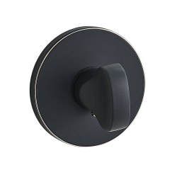 Ekskluzywna Rozeta WC Premium, Okrągła - Czarno-Złota, dla Drzwi Wewnętrznych