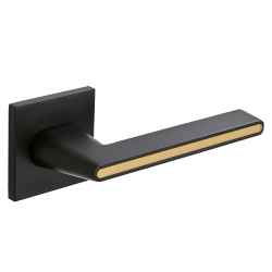 ELIKA II Premium - Elegancka Klamka do Drzwi Wewnętrznych Czarna/Złota