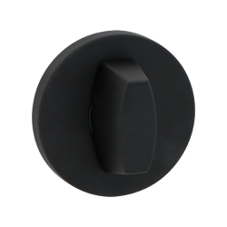 Okrągła rozeta WC - Eleganckie czarne wykończenie, solidny montaż i dyskretna funkcjonalność