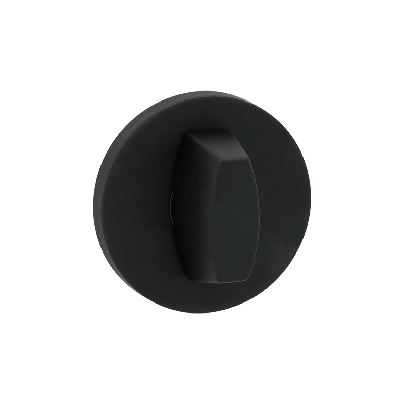 Okrągła rozeta WC - Eleganckie czarne wykończenie, solidny montaż i dyskretna funkcjonalność