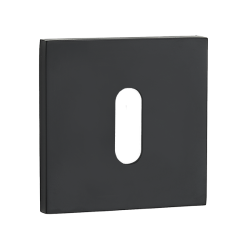 Elegancki Szyld Kwadratowy z Kluczem - Czarne Wykończenie, Bezpieczeństwo i Styl w Jednym