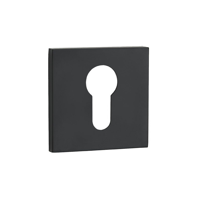 Elegancka Rozeta Kwadratowa Czarna z Wkładką - Idealna dla Twoich Drzwi Wewnętrznych