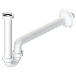Biały Syfon Rurowy PP - Trwałość i Styl do Twojej Umywalki!