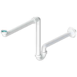 Kuchinox Syfon umywalkowy syfon umywalkowy rurowy oszczędzający miejsce biała