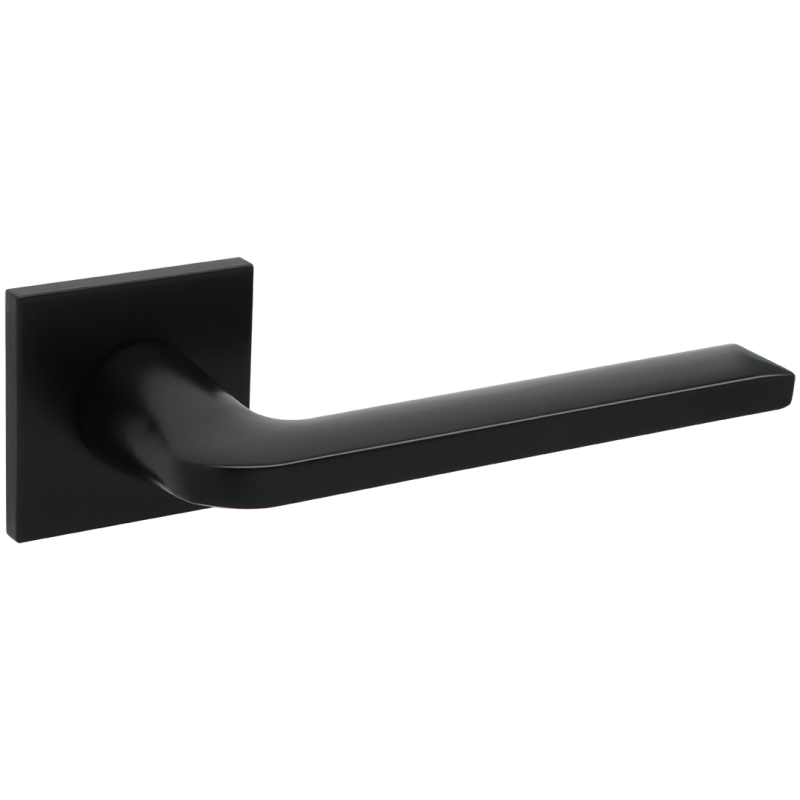 Klamka SAO z Rozetą | Klasyczna Elegancja w Czarnym Wykończeniu