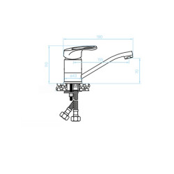Kuchinox Grace bateria umywalkowa stojąca chrom