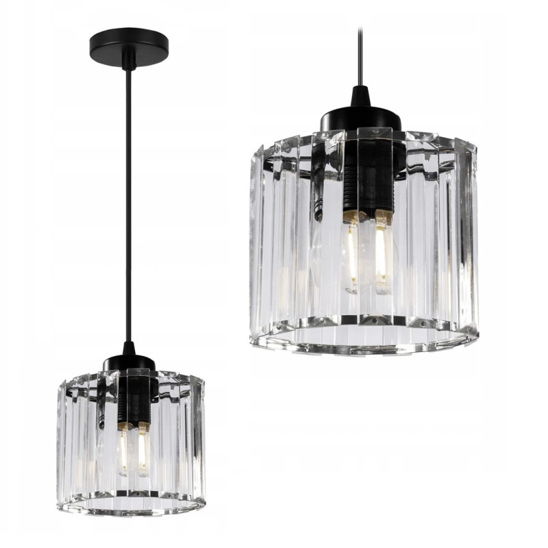 Stylowa Lampa Designerska APP511-1CP z Czarnym Wykończeniem