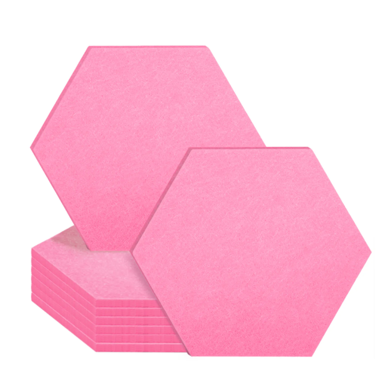 Różowy Filcowy Heksagon 30cm - Stylowy Dodatek do Twojego Wnętrza