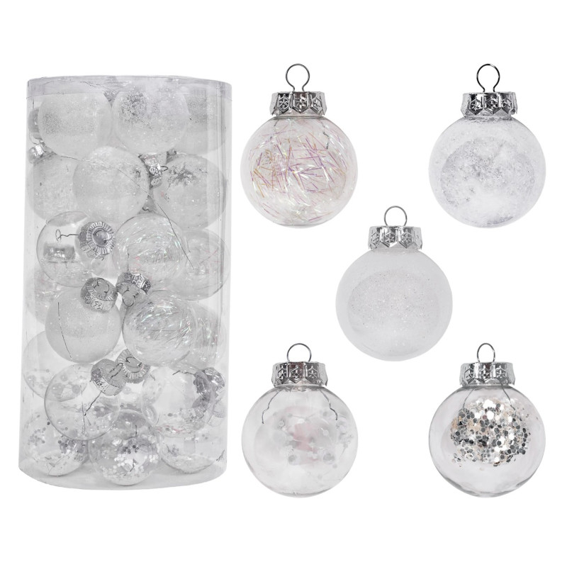 Eleganckie Bombki Choinkowe - Zestaw Ozdób Świątecznych na Choinkę