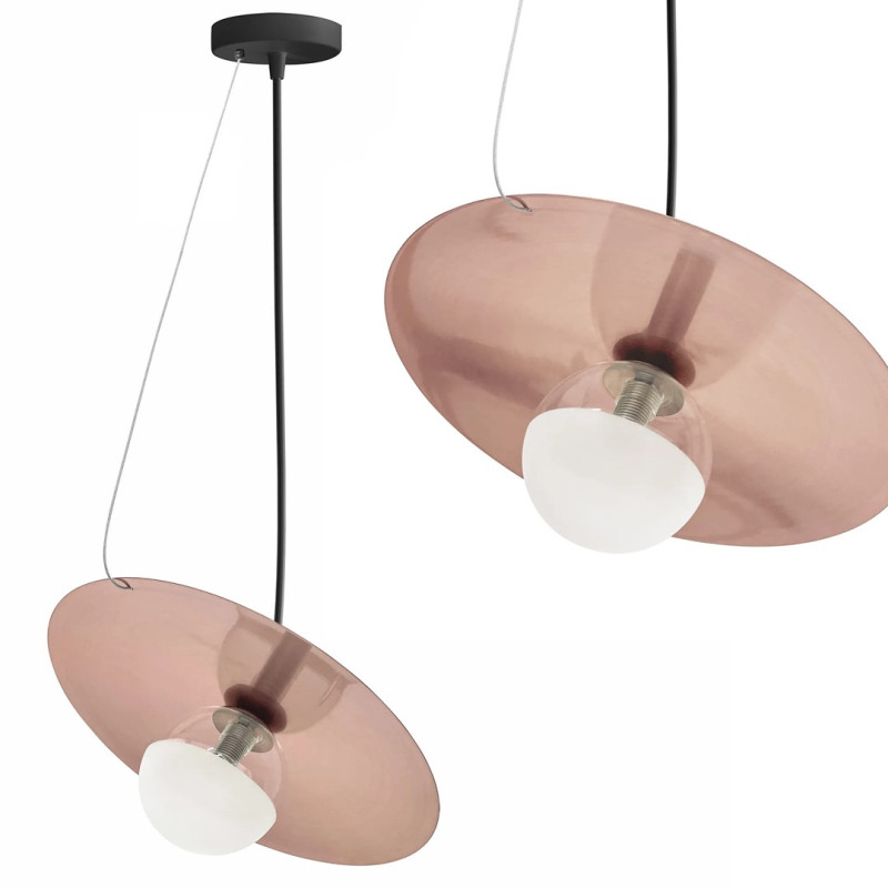 Stylowa Lampa APP1418-CP - Elegancja w Czarno-Różanym Złocie