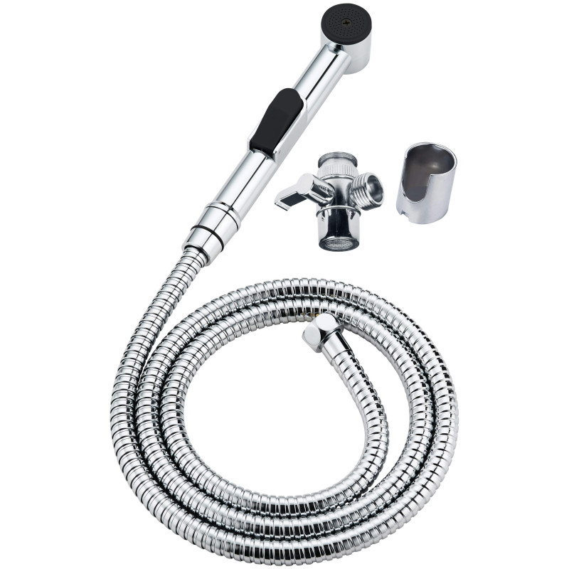 Bidetta Punktowa Chromowana z Przełącznikiem i Zestawem Ściennym