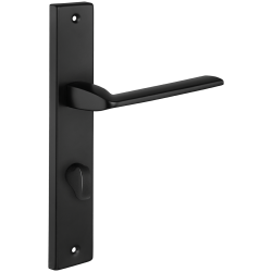 Zambia Czarne Klasyczne Klamki WC z Aluminium na Drzwi Wewnętrzne