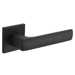 Nowoczesna Klamka Nias na Rozecie, Czarne Wykończenie, Klasyczny Design